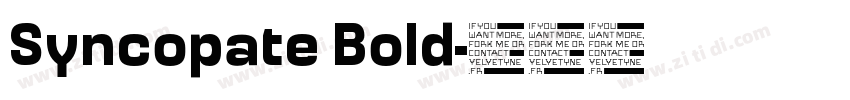 Syncopate Bold字体转换